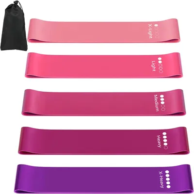 Productafbeelding van Resistance Band Set Van 5, Hoogwaardige Weerstandsbanden, met Oefeninstructies