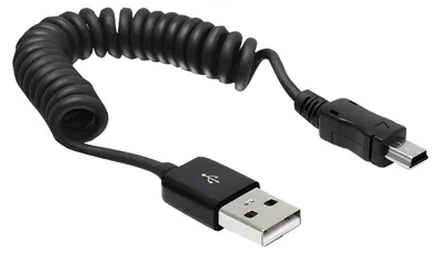 Produktbild von DELOCK USB Kabel A -> Mini-B St/St 0.20m-0.60m Spiral