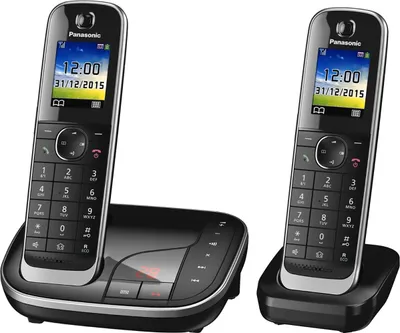 Produktbild von Panasonic KX-TGJ322GB Schnurlostelefon mit AB + 2. Mobilteil schwarz