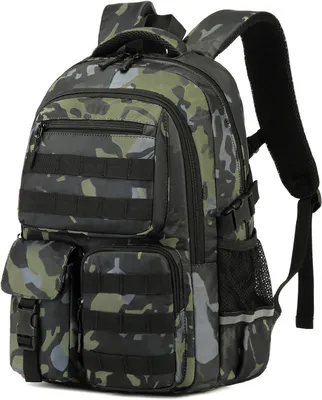 Produktbild von Rucksack 30 x 11,5 x 42 cm, Kamuflagen, ergonomisch, Laptopfach, für Schule