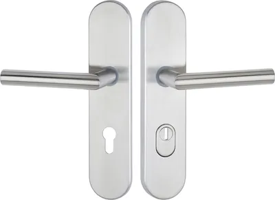 Produktbild von Hermat Langschild-Garnitur 1802 BASIC 02 ZA (Ausführung: Klinke-Klinke, Entfernung: 72 mm) Ausführung: Klinke-Klinke Entfernung: 72 mm