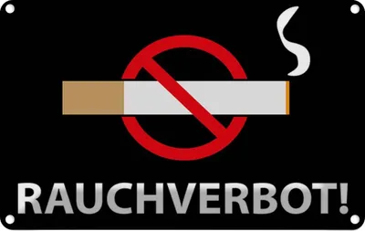 Produktbild von vianmo Blechschild 12x18 cm Rauchverbot Dekoration