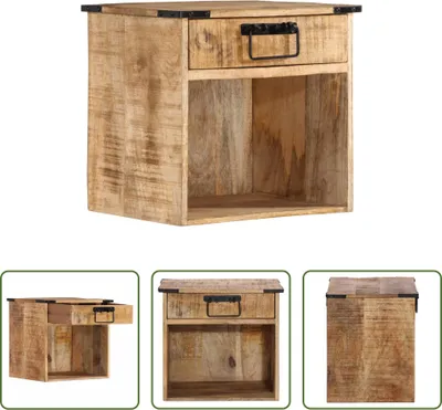 Produktbild von The Living Store Nachttisch 40x30x37 cm Massivholz Mango