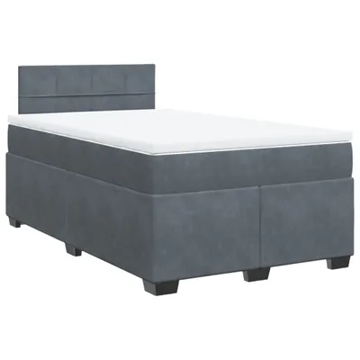 Obrázok produktu pre vidaXL Box spring posteľ s matracom tmavosivá 120x190 cm zamat