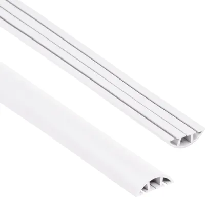 Produktbild von QUEST PVC-Kabelkanäle 10x80mm, 2m halbrund, weiß