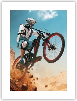 Produktbild von Poster - Poster ohne Rahmen - Fahrrad Sport Helm - 30x40 cm - Wand Bild - Wanddeko - Wandbilder - Kunstposter - Wandposter - Bilder - Kunstdruck - Wanddekoration - Wandbild - P2XPA30x40-4098