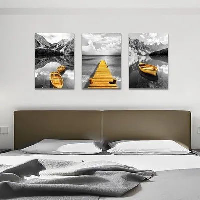 Productafbeelding van Famanu Wanddecoratieset - Set van 3 wandafdrukken