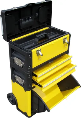 Produktbild von ALEOS. Metall Werkzeugtrolley Werkstattwagen XL Type: B305ABD mit Schubladenverriegelung und Schloss