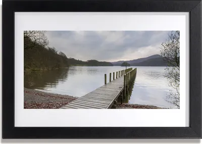 Produktbild von Bild 30x20 MDF-Rahmen Wandkunst Architektur Bridge Lake