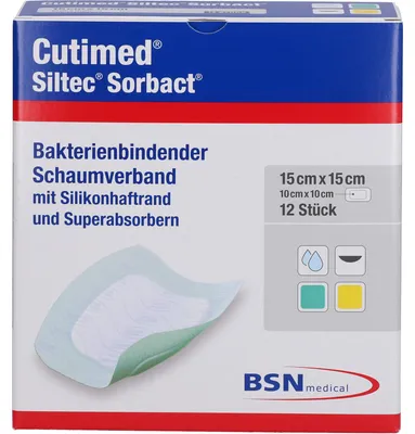 Immagine prodotto di Cutimed Siltec Sorbact B 15x15cm, 12 St KOM