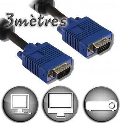 Obrázek produktu pro Kabel VGA HD15 samec / samec - 3 m