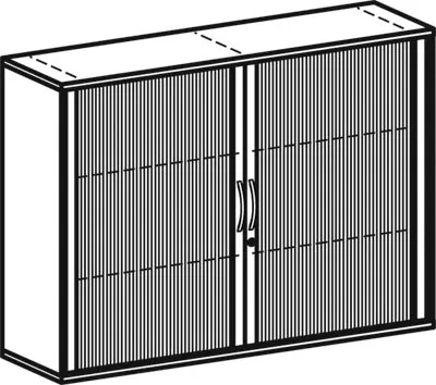 Produktbild von Geramöbel Querrolladenschrank,PRO A1152x1600x425,3OH,silber
