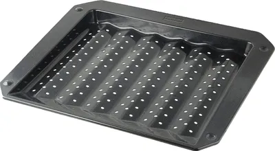 Immagine prodotto di Zenker Special Cooking Grill- und Ofenblech Emaille, Backblech, Ofenschale, Ofen Blech, Gelocht, Stahlblech, Schwarz, L 38 cm, 7206