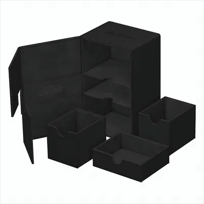Produktbild von Ultimate Guard Twin Flip`n`Tray 160+ XenoSkin Monocolor Schwarz