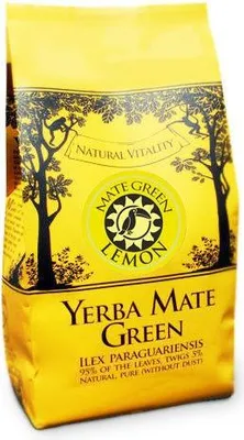 Produktbild von Mate Green Yerba Mate Lemon 400g – Grüner Mate-Tee mit Zitrone & Zitronengras, ungeräuchert, erfrischend, koffeinhaltig, natürliche Energie, vegan