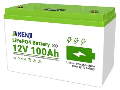 Obrázek produktu pro Lithium-železo-fosfátová baterie, kapacita 100 Ah, kompatibilní se solárními systémy, ANJ-12V-100AH-S
