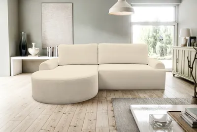 Produktbild von VENASI DREAM Links Ecksofa mit Schlaffunktion und Bettkasten Eckcouch Sofa L Form Schlafsofa BEIGE