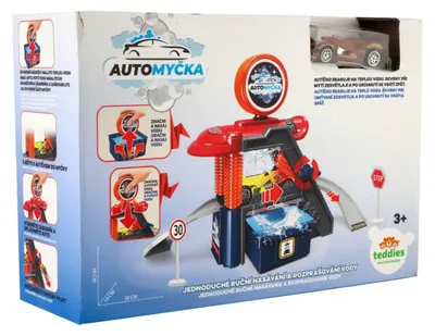 Produktbild von Autowaschanlage + Auto mit Farbwechsel und Zubehör in Schachtel 29x20x9cm