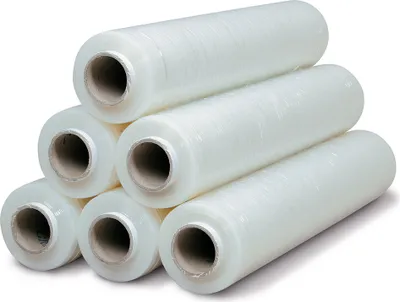 Produktbild von 6 Rollen Stretchfolie, LxB 300 m x 500 mm, Material PE, 20 µm stark, transparent, sehr reißfest