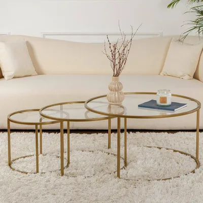 Produktbild von Rowan - Couchtisch, 80x80x43h cm, gold