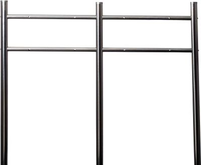Doppel Briefkastenständer Edelstahl 120cm in Silber HPB38254 für 2 Briefkästen