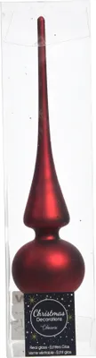 Produktbild von Christbaumschmuck Christbaumspitze Glas Ø 6 x 26 cm ochsenblut matt