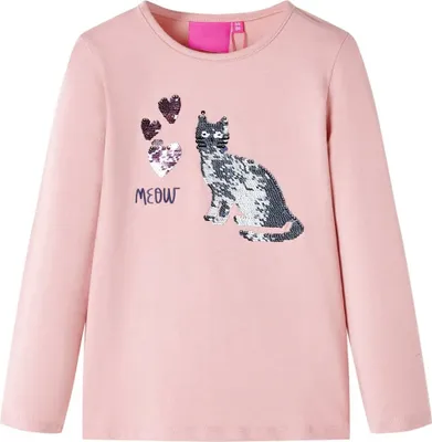 Produktbild von Kinder-Langarmshirt Hellrosa 128