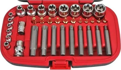 Obrázok produktu pre Sada Nástrojov Torx 1/2'', 3/8'', 1/4'', 36 Kusov