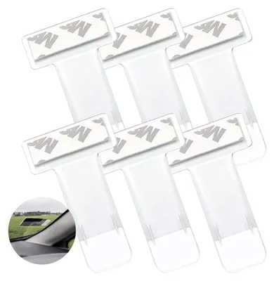 Produktbild von Auto Ticket Halterung, 6 Stück Transparente Halter Clips für Parkscheine