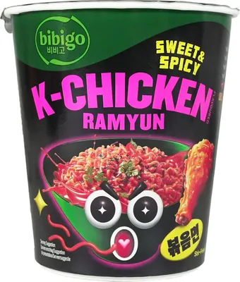 Produktbild von Bibigo Instantnudel Chicken Ramyun Sweet&Spicy Cup 97,5g