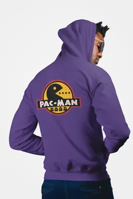 Produktbild von D&B Unisex Hoodie ZIPGM00009 PacMan Lila-Größe XL