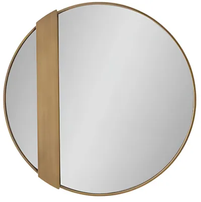 Obrázok produktu pre Elegantné okrúhle nástenné zrkadlo, štýlový rám, zrkadlo do spálne