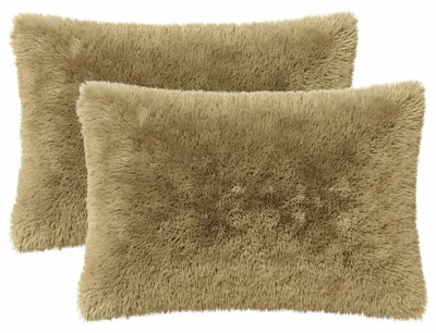 Image de vidaXL, 2 housses de coussin, HEERLEN, vert clair, 50 x 75 cm, en polaire