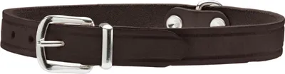 Immagine prodotto di Collare in cuoio Aalborg marrone scuro 37 (L= 28 - 33 cm / L= 1,4 cm)