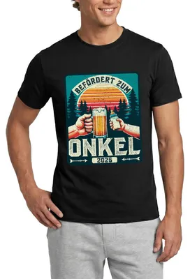 Produktbild von Spreadshirt Befördert Zum Onkel 2026 Männer T-Shirt, L, Schwarz