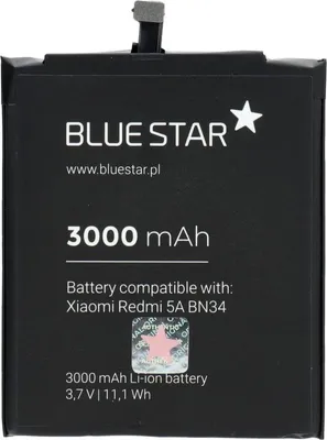 Image de Batterie compatible Xiaomi Redmi 5A (BN34) 3000 mAh Li-Ion Blue Star