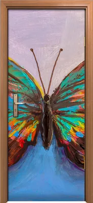 Produktbild von Türposter 80x200 cm Türaufkleber Türtapete Türfolie Klebefolie Malerei schöner Schmetterling