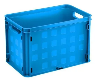 Produktbild von Sunware quadratische Aufbewahrungskiste – Blau – 26 Liter