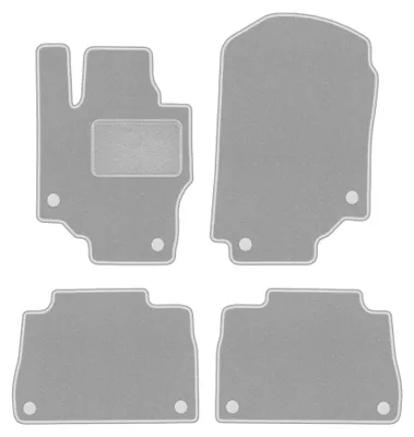 Image de Tapis de sol en moquette pour Mercedes GLE C167 2019- (Suv coupe) – jeu 4 pièces, gris, sur mesure – Wielganizator OSLO