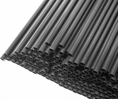 Produktbild von Nipter Strohhalme Plastik, wiederverwendbare Trinkhalme schwarz, 22 cm, 1500 Stück