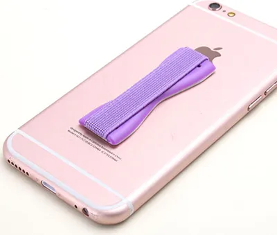 Produktbild von CLM-Tech Fingerhalterung Handy - Einhandbedienung Handy Halterung Band - Handygriff Fingerhalter Handy Selbstklebend - Handyfingerhaltung Smartphone Fingerhalter in Lila