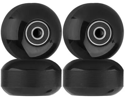 Immagine prodotto di Ruote per skateboard da 52 mm, durezza 95A, complete di cuscinetti 608 RS ABEC-9, confezione da 4 pezzi, colore nero
