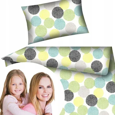 Image de Designpremium Parure de lit enfant coton 90x120 cm motifs cercles