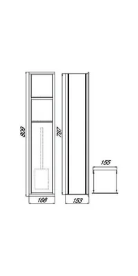 Produktbild von WC-Modul ASIS 150 Unterputz, 809 mm aluminium/optiwhite