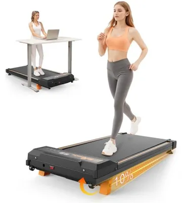 Zdjęcie produktu dla Kompaktowa, cicha bieżnia do ćwiczeń w domu – miniaturowa bieżnia z wyświetlaczem LED i pilotem