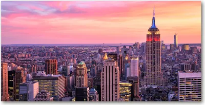 Produktbild von Tulup® Leinwandbild - 140x70 cm - Wandkunst - Drucke auf Leinwand - Leinwanddruck  - Sehenswürdigkeiten & Architektur - Orange - New York