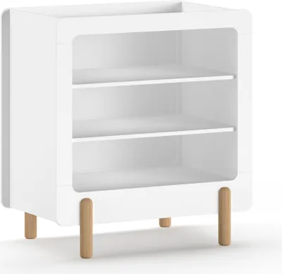 Produktbild von FURNLUX Kommode Smile Weiss 88cm / Hauptfarbe: Weiß / Abmessungen: 88 x 57 x 96 cm