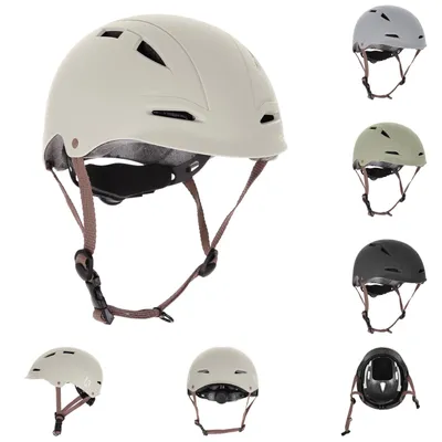 Produktbild von Kikkaboo Kinder-Schutzhelm 46 - 56 cm mit 9 großen Öffnungen verstellbare Gurte beige
