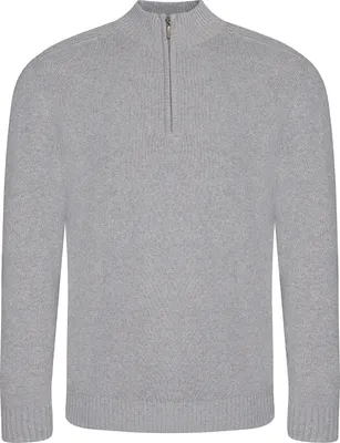 Image de Ecologie - Sweat-shirt homme/femme unie "Wakhan" avec fermeture éclair courte RW9461 (L) (Gris chiné)