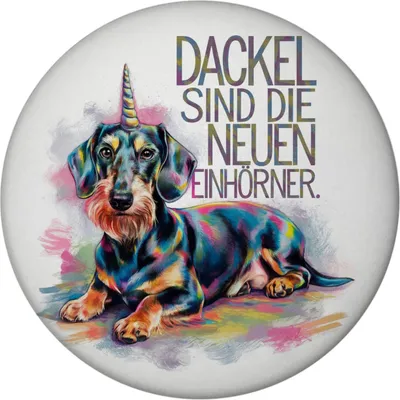 Produktbild von Dackel Einhorn Magnet - Dackel sind Einhörner